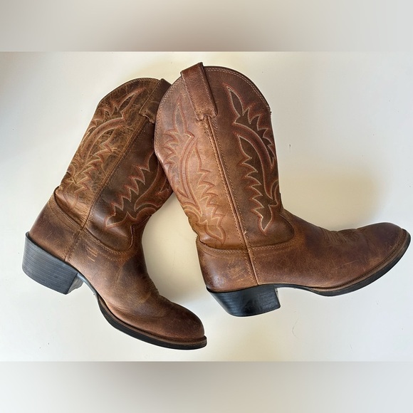 TONY LAMA Men’s Western Cowboy Brown Leather Boots Style BB2021 Size 8 main image 5